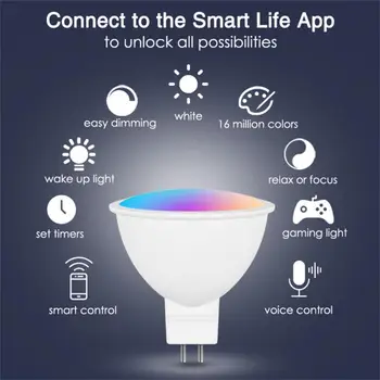 10PC Tuya Smart Homekit WiFi MR16 Smart LED-Lamp, 12V RGBCW Reguleeritav Lambi Siri hääljuhtimine 5W Minisaitit Värvi Muutmine