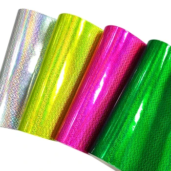 30x135cm Holograafiline Laine Tekstuur Laser Faux Nahk PU Riie Teha kõrvarõngad ja Kott Käekott Õmblemine Materia DIY Crafts 0.7 mm
