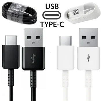 5tk Kiire laadimine S8 USB-Musta Valge Tüüp-C 1,2 M USB-C Data Sync Kaabel, laadija Samsung S8 S10 S20 S22 Huawei Htc, lg