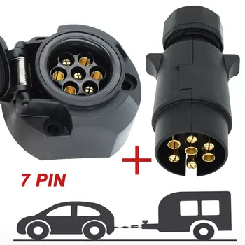 7 Pin-Euroopa Haagise Pistikupesa+Pistik veokonksule Pistiku Adapter Auto RV Veoauto Paat Haagissuvilad Edastada Signaali Adapter 12V