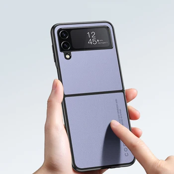 Algne PU Leather Case For Samsung Galaxy Z Klapp 5 Põrutuskindel Kate Silikoonist, Telefon Case For Samsung Galaxy Z Flip4 3 4 5