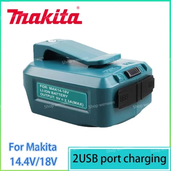 Asendamine ADP05 jõuallikas Dual USB Laadija Adapter Makita 14,4 V/18V LXT Liitium-Ioon Aku Converter with LED Valgus