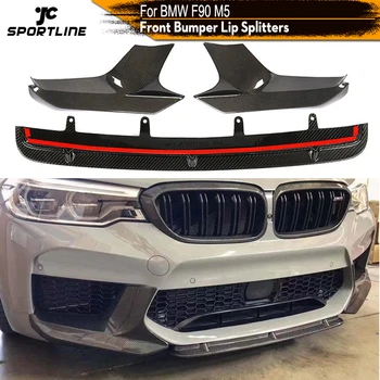 Auto esistange Lip Lõhkujad BMW 5 Seeria F90 M5 2018. - 2020. Aasta esistange Lip Lõug Lõhkujad Spoiler Guard Carbon Fiber