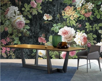 beibehang de papel parede Kohandada uus Põhjamaade kaasaegne retro kerge luksuslik taim, lill, TV, diivan taustapildina