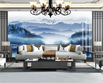 beibehang Kohandada uus kaasaegne minimalistlik uus Hiina stiilis tint maastiku TV tausta tapeet seina paberid home decor