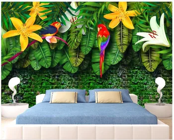 Custom foto 3d tapeet, riie Euroopa pastoraalne stiilis troopiliste vihmametsade Kodu decor 3d seina murals tapeet seina 3 d