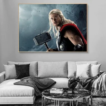 Disney Lõuend Print Maali Avengers Thor Filmi Plakat Marvel Superhero Seina Art Pilt elutuba Teenetemärgi Cuadros