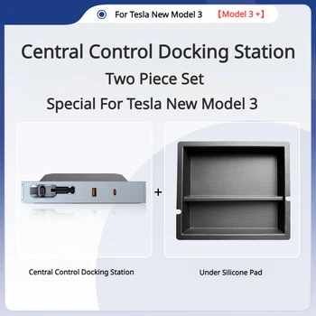 Docking Station Jaoks Tesla Model 3+ 80W PD TypeC Hub Kiire Laadija USB-Hub Extension Center Console Smart Sensor Uus Model3 2024