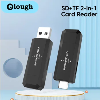 Elough 2 in 1 USB2.0+type-c-Kaardi Lugeja Kiiresti, adapteriga Mikro-MMC-MS DV SD TF Flash Drive Mälukaardi Lugejad