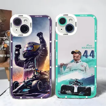 F1 Racing Lewis Hamilton 44 Telefoni Juhul Läbipaistvad Iphone 13 Pro Max 12 Mini 14 11 Pehme TPU Angel Eye tagakaane