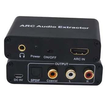 HDMI ARC-Audio Extractor DAC ARC L/R Coaxial SPDIF Jack Extractor Return Channel Fiber Converter RCA-3,5 mm Kõrvaklappide TV