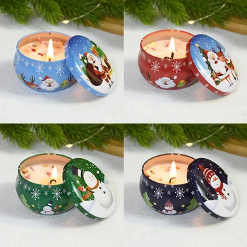 Jõulud Suitsuta Lõhnaaine Küünal Tin Can Lõhnaaine Kaunistused Home Christmas Decoration Anni Uue Aasta Pidu Tarvikud