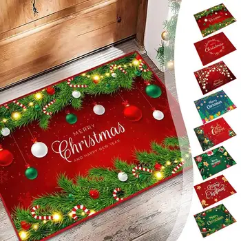 Jõulud Ukse Matt Santa Claus Väljas Vaip Kodu Kaunistamiseks 2023 Xmas Merry Christmas Ornament Uus Aasta 2024 Navidad Kingitused