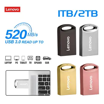 Lenovo USB 3.0 Flash Drive 2TB 1 TB Pen Drive High Speed Pendrive Memory Stick U U Ketaste Flash Disk Veekindel Sülearvuti PC TV