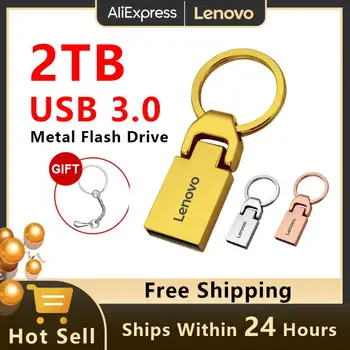 Lenovo USB 3.0 Flash Drive 2TB Pen Drive 1 TB Pendrive Kkel-USB Suure Kiirusega Veekindel Memoria USB Tarvikud Tablet PC undamine