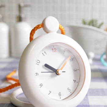 Lihtne vannituba kell Euroopa stiilis köök veekindel kodu istme kell kaunistused Loominguline mini kella Rätik hammas kell