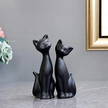Loomade Abstraktne Skulptuur Paar Keraamiline Ornament elutuba Kaunistused Käsitöö 2tk