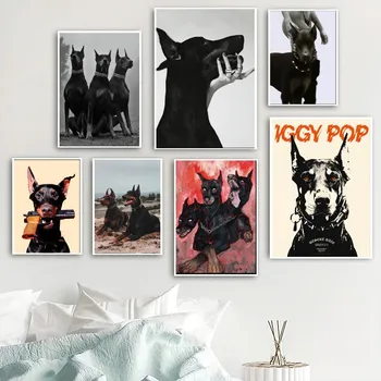 Loomade Taks Doberman Koer Plakat, Poster Seina Pildid Elutuba Kuulu Decor