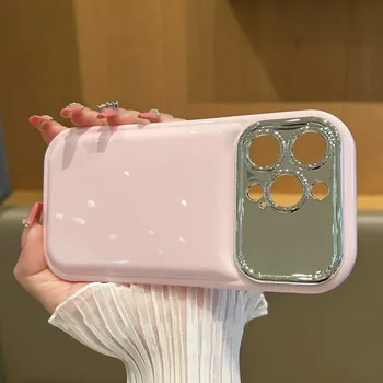 Luksuslik Peegel Suur Aken Telefon Case For iPhone 15 14 Pro Max 13 12 Pro 11 Pehme Põrutuskindel tagakaas