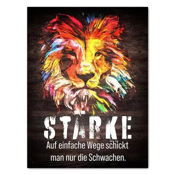 Lõuend Maali Must Valge Kiri Lõvi Inspireeriv Plakat Pildid koos Raamiga Starke Lõvi HeadAbstract Kunsti Looma elutuba