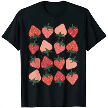 Maasika Mustrit Fruitarian Mari Maasikad, Puuviljad Väljavalitu T-Särk Vabaaja Puuvillane iga Päev Neli Aastaaega Tees Särgid Meestele