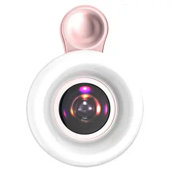 Makro Objektiivi Mobiil 15X Täitke Ringi Valgus Selfie Live Lambi Kaamera Objektiiv koos LED Universaalne Flash Nutitelefoni Kaasaskantav Kerge Klamber