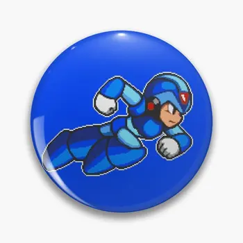 Megaman X Pixelart Pehme Nuppu Pin Väljavalitu Rinnamikrofon Pin-Armas Embleem Mütsi Cartoon Riided Krae Decor Metallist Mood Kingitus Naistele Pross