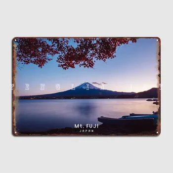 Mount Fuji Metallist Märk Plakat Naljakas Pool Seina Koobas Tina Märk Plakatid