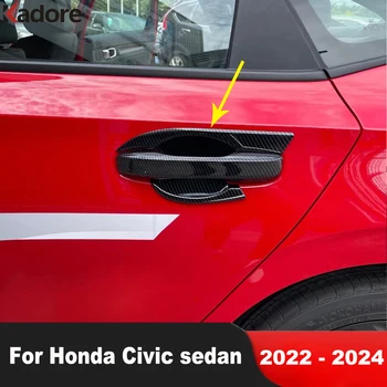 Pool Ukse Käepide Kauss Katta Sisekujundus Honda Civic 11./Integra Sedaan 2022 2023 2024 Carbon Fiber Auto Vormimise Välisilme Tarvikud