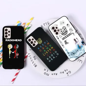 Radiohead Muusika Telefoni Puhul Samsungi A14 A34 A54 A13 A52 A53 4G 5G Pehme Must Kate Telefon