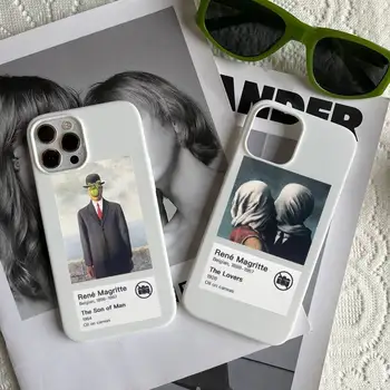 Rene Magritte ' i Kunsti Esteetilise Pilet Mix Silt Telefoni Juhul Candy Värvi iPhone 14 11 12 13 mini pro X XS XR MAX Plus