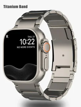 Titaan Topelt Nuppu Pannal iWatch Series9 8 7 6 SE 5 4 3 Metallist Käekella Rihma Apple Watch Band Ultra 49mm 45 41 40 44mm