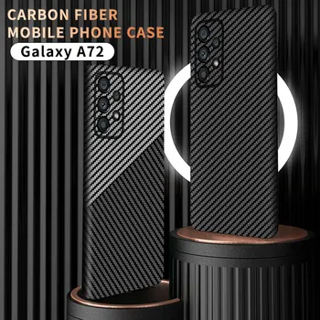 Ultra Õhuke Kõva PC Carbon Fiber Texture Põrutuskindel Telefon Kate Samsung Galaxy A50 A52 A53 A54 A72 M33 S21 S23 FE Juhul