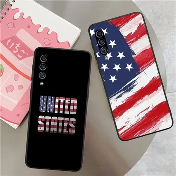 USA Lipu Ameerikas Telefon Case for Samsung Galaxy S23 S21 S22 S10 S9 S8 Plus Ultra Must Pehme Telefoni Kate