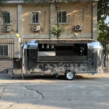 USA-s Roostevabast Terasest Bussi Sügav Praepann kiirtoit Veoautod Street Mobiil Toidu Haagise Täis Köök Seadmed