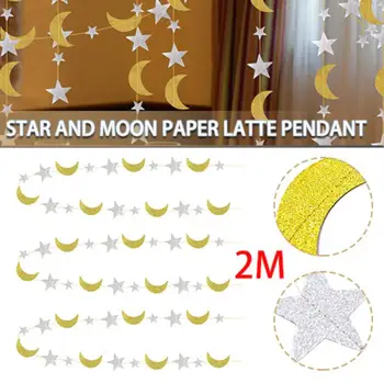 Uute tulijate Star Moon Vanikud Banner Dekoratiivsed DIY Pool, Pulmi, Sünnipäeva, mis Rippus Paberi Banner Kaunistamise Tarvikud