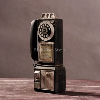 Vintage Pöörata Klassikaline Välimus Dial Maksta Telefoni Mudel Vaik Retro Telefoni Putka Figuriin Kodu Kaunistamiseks Ornament Käsitöö Tarvik