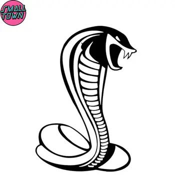 Väike Linn 11.5 CM*16.5 CM Cobra Cartoon Muster Vinüül Decal Auto Uks Kaunistada Auto Kleebised Must/Hõbedane C4-1530