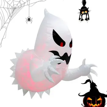 Halloween Inflatables Valge Kummitus LED Tuled Väljas Aia Kaunistused Hirmutav Phantom Tulevad läbi Akna Õudus Rekvisiidid